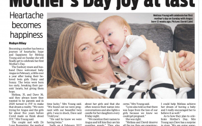Herald Sun: Mother’s Day joy at last